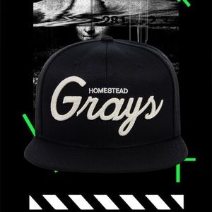 Rings & Crwns Homestead Grays Snapback Hat (Black)